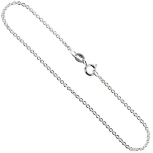 925 Sterling Silver Solid Cable Link Chain Necklace Bracelet 1.8mm 7" to 30" - Picture 1 of 2