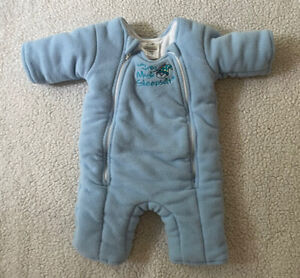 Baby Merlin's Magic Sleepsuit Microfleece Size Large 6-9 Months Light Blue