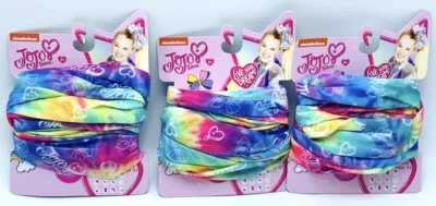 3 JoJo Siwa Neck Gaiter Face Mask Tie-Dye Reusable Washable Headband Rainbow - Image 1 of 4