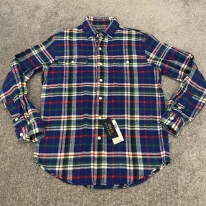 Polo Ralph Lauren Flanellhemd Herren klein blau kariert Arbeitshemd NEU $ 148 - Bild 1 von 11