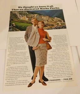 PAN AM AIRLINES / PANAGRA AIRWAYS VINTAGE NATIONAL GEOGRAPHIC ADVERTISEMENT - Picture 1 of 1