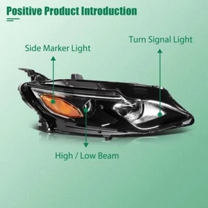 For Chevrolet Malibu 2019 - 2021 Front Headlights Assembly Pair Black Housing - Picture 1 of 9