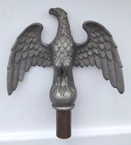 Vintage Bird Eagle Metal Finial Flag Pole Topper Yard Ornament Decoration - Picture 1 of 4