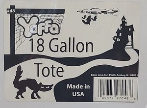 Yaffa Halloween Tragetasche Etikett Aufkleber Sticker 4" x 3" Spinnennetz Fledermäuse schwarze Katze Rarität - Bild 1 von 9