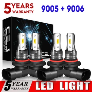 For Mercury Grand Marquis 1995-1997 4x Combo LED Headlight Hi/Lo Beam Bulbs Kit - Picture 1 of 13