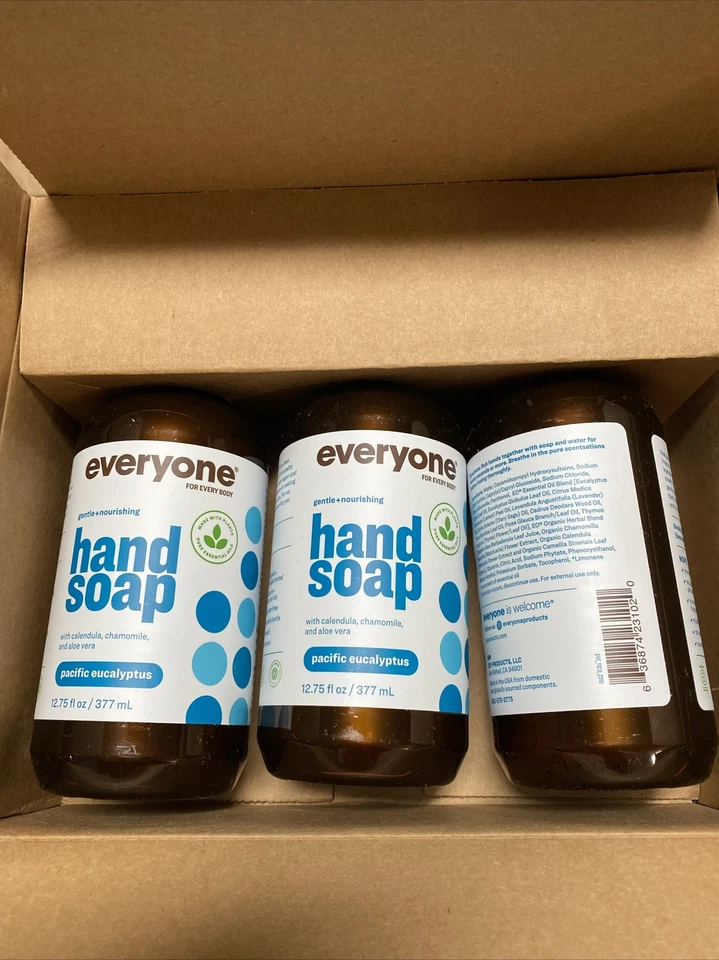 Everyone Liquid Hand Soap, 12.75 Ounce (Pack of 3), Pacific Eucalyptus, Plant... - Image 1 of 3