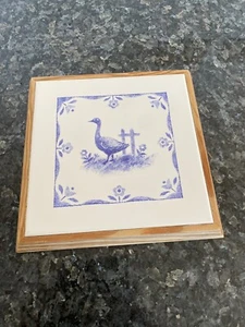 Vintage Tile Trivet With Wood Surround - Picture 1 of 3