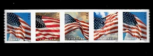 US FLAGS 5 FOREVER STAMPS 2024 APU 4 FLAG DESIGNS #5871-5874 DIE CUT 9.25 PN1111 - Picture 1 of 4