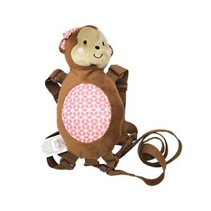 Child Of Mine By Carters Pink Brown Monkey Safety Backpack Harness Kid Travel