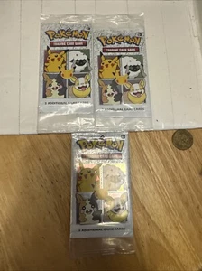 Pokemon LOT OF (3) Sealed 25th Anniversary General Mills Cereal Booster Packs - Picture 1 of 10
