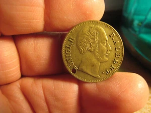 1700's King Albert   22mm brass   high grade token holed - Picture 1 of 4