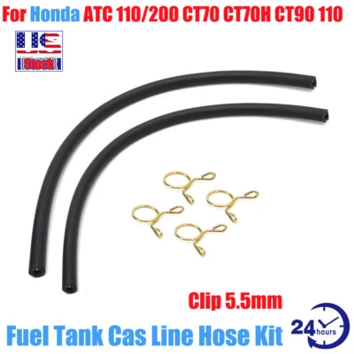 Fuel Tank Cas Line Hose Kit Clip 5.5mm For Honda ATC 110/200 CT70 CT70H CT90 110 - Image 1 of 4