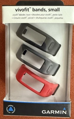 Garmin Vivofit 2 Bands, Small 3pk Black/Red/Navy New In Box - Image 1 of 3