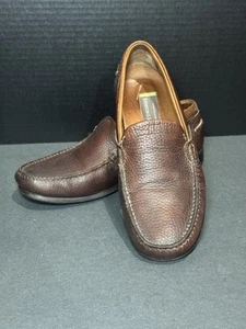 Johnston & Murphy 20-1216 Men's Brown Leather Loafers Shoes 10 M Handcrafted - Picture 1 of 6