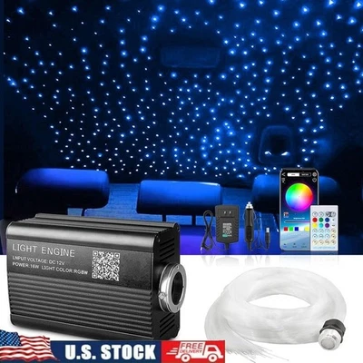 Starlight Headliner Kit 550pcs Bluetooth APP Remote Control Fiber Optic Light US - Image 1 of 4