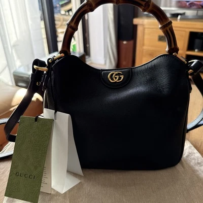 Gucci Small Diana Tote Bag Black Leather - Image 1 of 4
