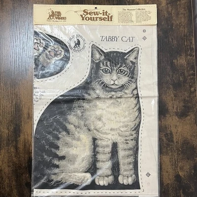 Vintage 1978 Toy Works Sew-It-Yourself Tabby Cat Pillow Kit, NOS, Sealed NIP - Image 1 of 4