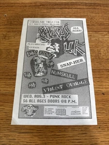 Vintage Chaos UK Das Klown Numskull Concert Show Flyer @ Showcase Theatre - Picture 1 of 5