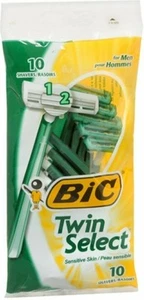Bic Twin Select Disposable Shaver Men Sensitive Skin Slim Head 10 Each Pack of 3 - Picture 1 of 3