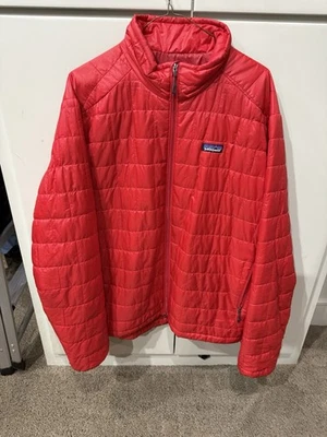 Mens Patagonia Nano Puff XL  Jacket Full Zip Winter Maroon Red - Image 1 of 3