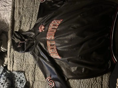 Vintage Fubu Hoodie Mens 2XL Black Big Logo 3D Textured 90s Y2K Streetwear - Image 1 of 4