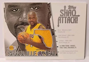 2002-03 Shaquille O'Neal Topps Shaq Attack! Game Worn Jersey #SA4 NBA Finals  - Picture 1 of 5