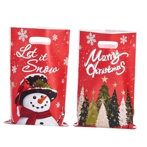  50 Stck. Weihnachten Goodie Bag, Weihnachten Party Gastgeschenke Geschenktüten mit Griffen für  - Bild 1 von 8