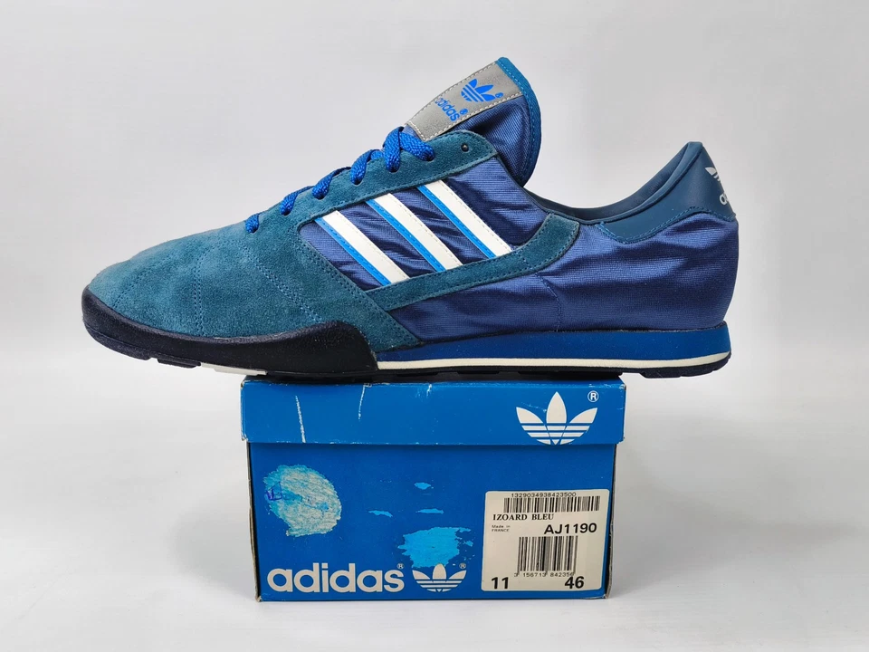 adidas Izoard Schuhe Eur 46 / UK 11 Made in France vintage 80s suede BN - Bild 1 von 4