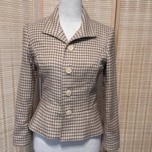 Ralph Lauren Black Label Gr. 6 Wollblazer braun kariert tailliert kurz cropped USA - Bild 1 von 15