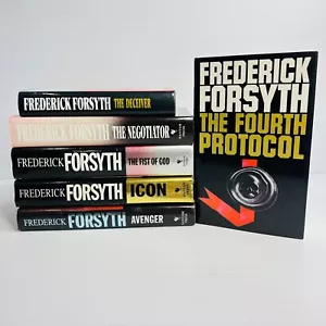 6 x Frederick Forsyth Hardcover Books - Thriller Action Fiction Novels - Picture 1 of 11