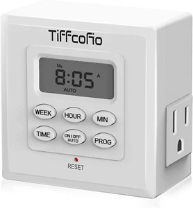 2x Indoor Digital Light Timer, 7 Day Programmable Plug in Outlet Timer - Picture 1 of 9