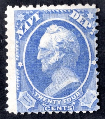 US 1873 OFFICIAL NAVY SCOTT #O43 MINT HINGED - Image 1 of 2