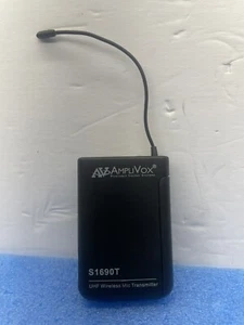 AmpliVox S1690T Wireless 16 Channel UHF Bodypack Transmitter Freq 584 608 WORKS - Picture 1 of 3
