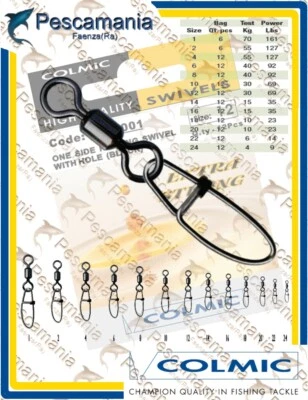 COLMIC SPA Moschettone interlock con girella Colmic