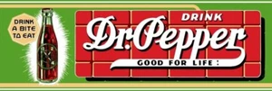 Dr. Pepper - Drink a Bite to Eat! NEW Sign 12x36" USA STEEL XL Size - Picture 1 of 1