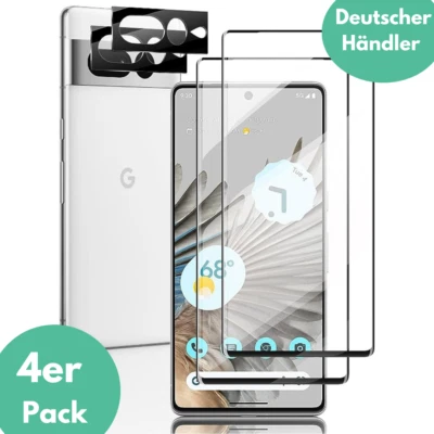 SMARTUP 2X Schutzglas für Google Pixel 7 Pro Display Kamera Panzerfolie Hartglas Full 3D