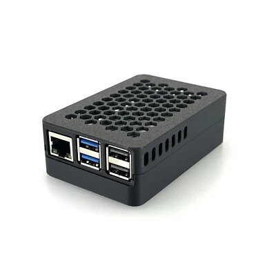 Raspberry Pi 5 Case for Official Raspberry Pi M.2 Hat+, Custom 3D-Printed, Black - Image 1 of 4