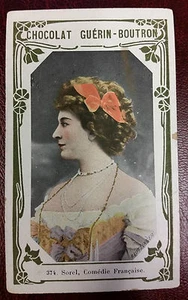 1900s French Trade Card French Actress Comedienne Cecil Sorel - Picture 1 of 1