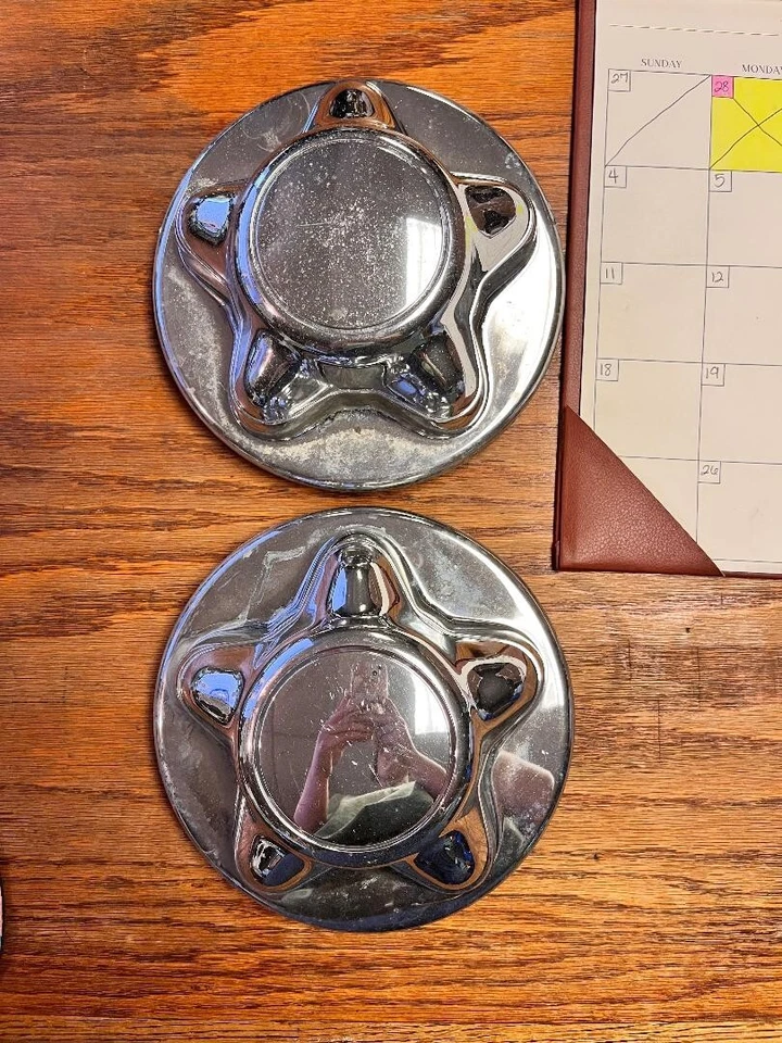 Ford F150 Expedition 1998 juego de tapas centrales 2 tapacubos cromados Foto 1 de 3