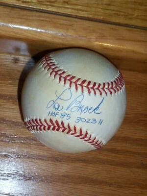 Lou Brock autographed official NL Baseball HOF 85, 3023 Hits ST Louis Cardinals  - Image 1 of 3