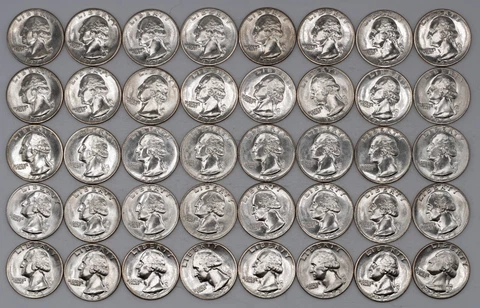 1973 P WASHINGTON QUARTERS 25C ESTATE GEM BU ROLL UNSEARCHED ESTATE Cover
