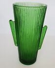 Vintage Libbey Saguaro Cactus Glass Green Tumbler 16oz  7” Tall Highball 