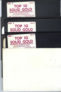 ITHistory (1989) IBM PC Software: TOP 10 SOLID GOLD (Cosmi) 3 x 5.25" Of - Imagen 1 de 1