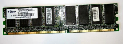 512 MB DDR-RAM 184-pin PC-2700U non-ECC CL2.5  'Elixir M2U51264DS88B1G-6K' - Image 1 of 2