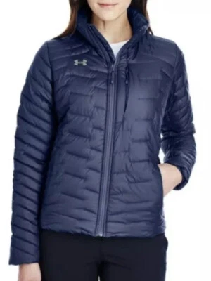 Women Sz XXL - Under Armour ColdGear Reactor Puffer Jacket 1317228-410 Navy $200 - Image 1 of 4