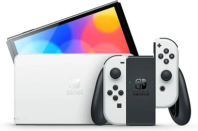 NINTENDO SWITCH OLED BIANCA CONSOLE PORTATILE 64GB HDMI WHITE 2021  GAR. ITALIA - Immagine 1 di 4