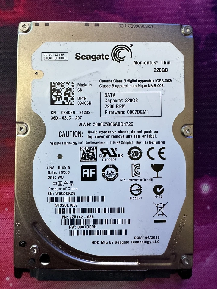 320gb Working Replacement Sata 2.5" Internal Laptop Hard Drive Major Brand! - Image 1 of 1