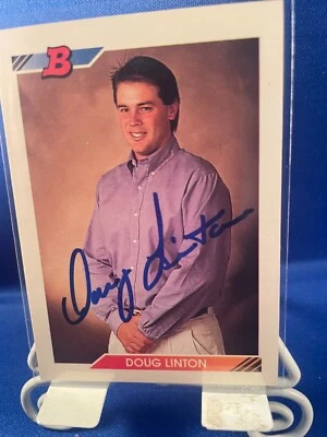 Doug Linton #277 signed Auto autographed 1992 Bowman Blue Jays - Image 1 of 2
