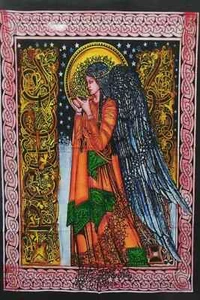 Blessing Christmas Angel Cotton Decor Hanging Poster Throw Bohemian Tapestry Art - Picture 1 of 2