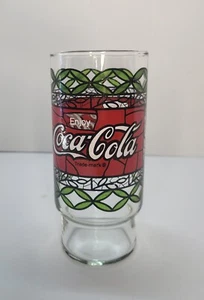 3er Set Vintage Coca Cola Tiffany Stil Buntglas Trinkgläser - Bild 1 von 2